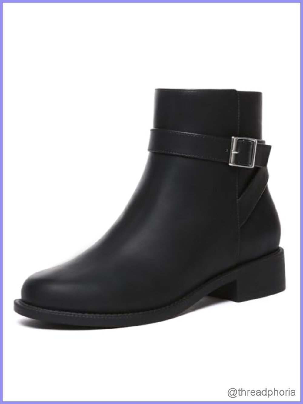 Ankle Boots Women Chunky Low Heel Fall Short Booties Side Zip Round Toe